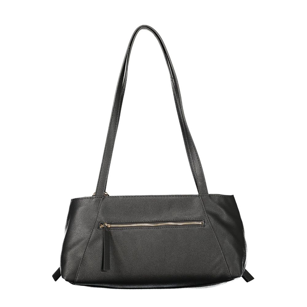 Sac à main Guess Jeans en polyuréthane noir pour femmes, design élégant avec détails modernes.