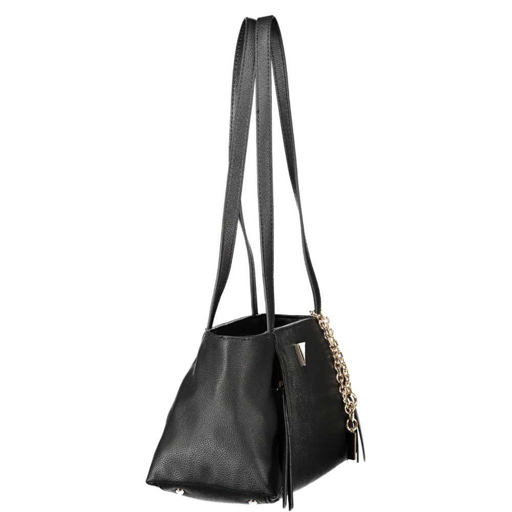 Sac à main Guess Jeans en polyuréthane noir pour femmes, sac à bandoulière élégant et tendance.