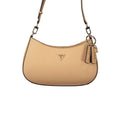 Sac pour femmes Guess Jeans beige en polyuréthane, élégant et moderne, avec poignées et détails de style.
