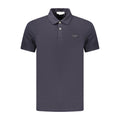 Chemise polo homme Guess Jeans en coton bleu, avec col classique et logo discret, style décontracté et élégant.