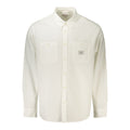 Chemise blanche en coton pour homme de la marque Guess Jeans, avec col classique et manches longues.