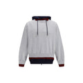 Sweat-shirt multicolore en coton de Balenciaga, avec logo et design moderne, porté sur mannequin.