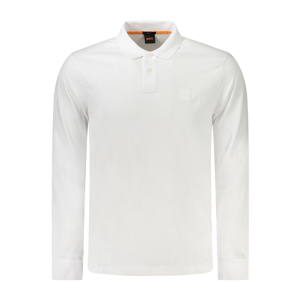 Polo pour homme Hugo Boss Bianco en coton blanc, idéal pour un style élégant et décontracté, visible sur l’image.