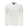 Polo pour homme Hugo Boss Bianco en coton blanc, idéal pour un style élégant et décontracté, visible sur l’image.