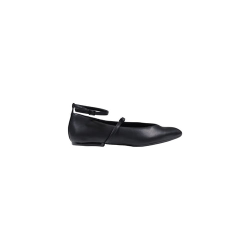 Escarpins plateforme en polyester noir Armani Exchange, avec talons hauts et design élégant, visibles en image.