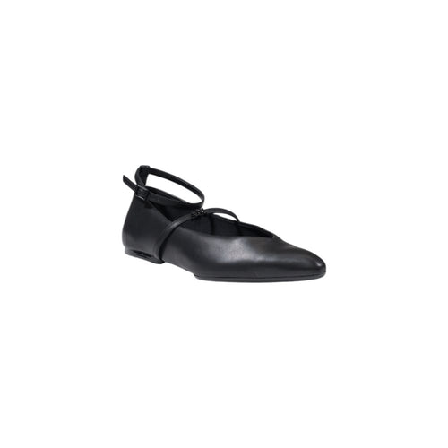Chaussures à talons plateformes en polyester noir Armani Exchange, élégantes et modernes, vues de face avec brides ajustables