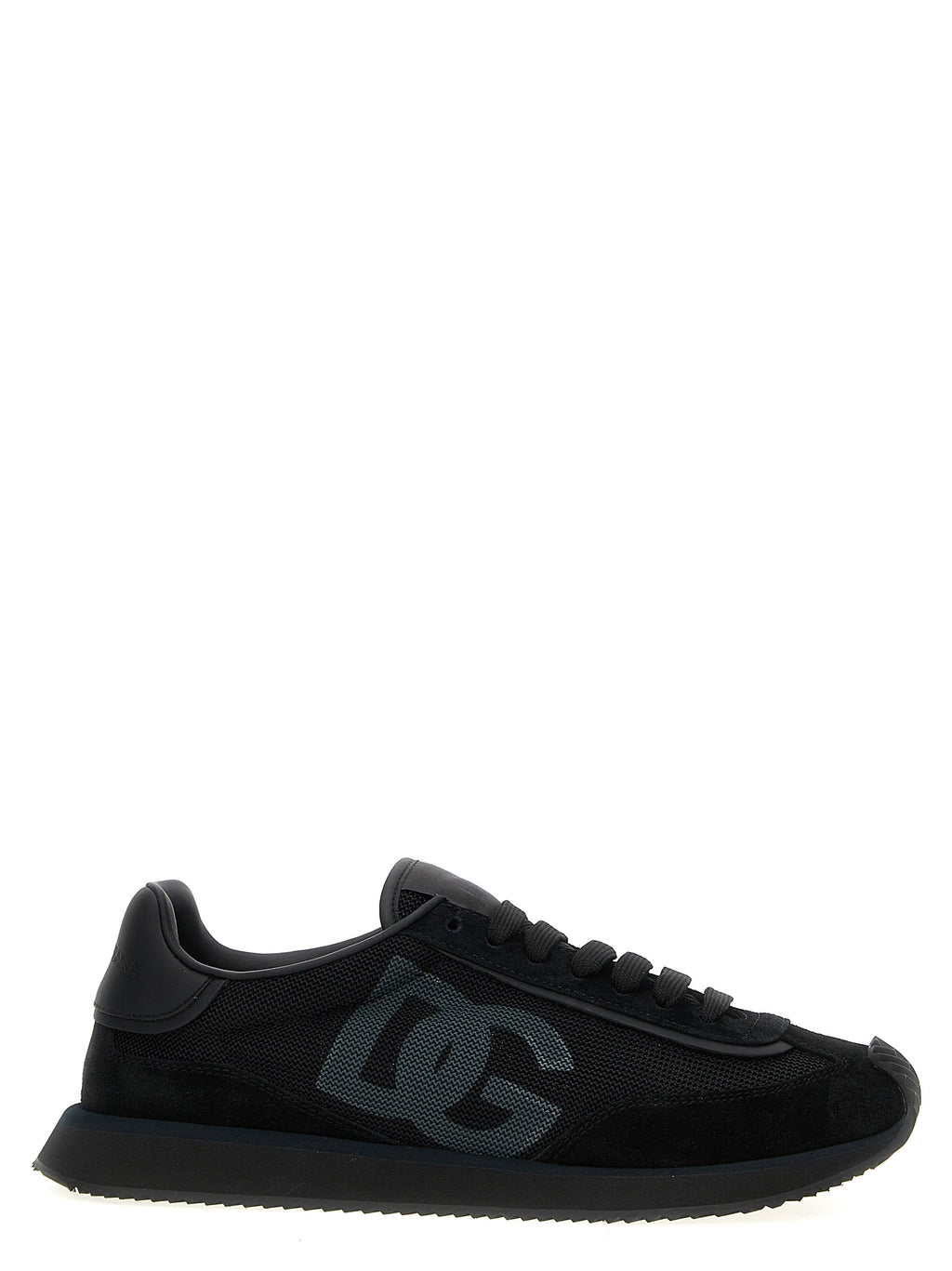 Dolce & Gabbana Schwarze Athletische Sneakers aus Kalbsleder