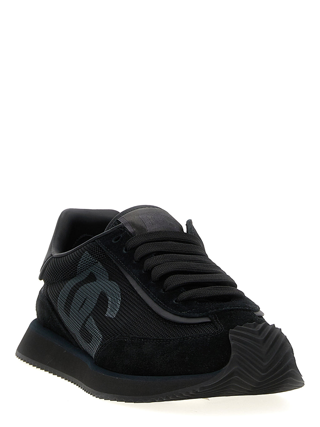 Dolce & Gabbana Schwarze Athletische Sneakers aus Kalbsleder