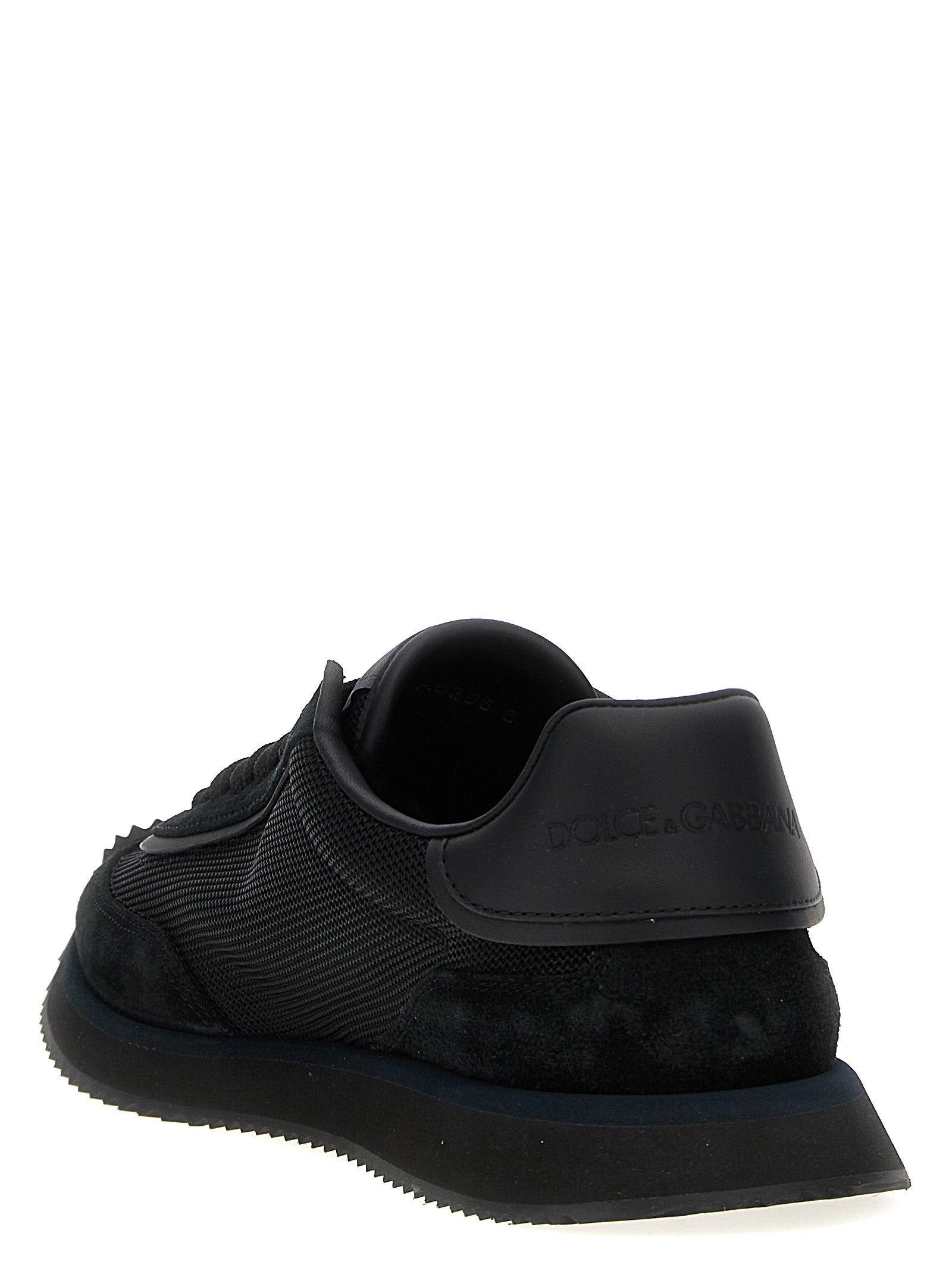Dolce & Gabbana Schwarze Athletische Sneakers aus Kalbsleder
