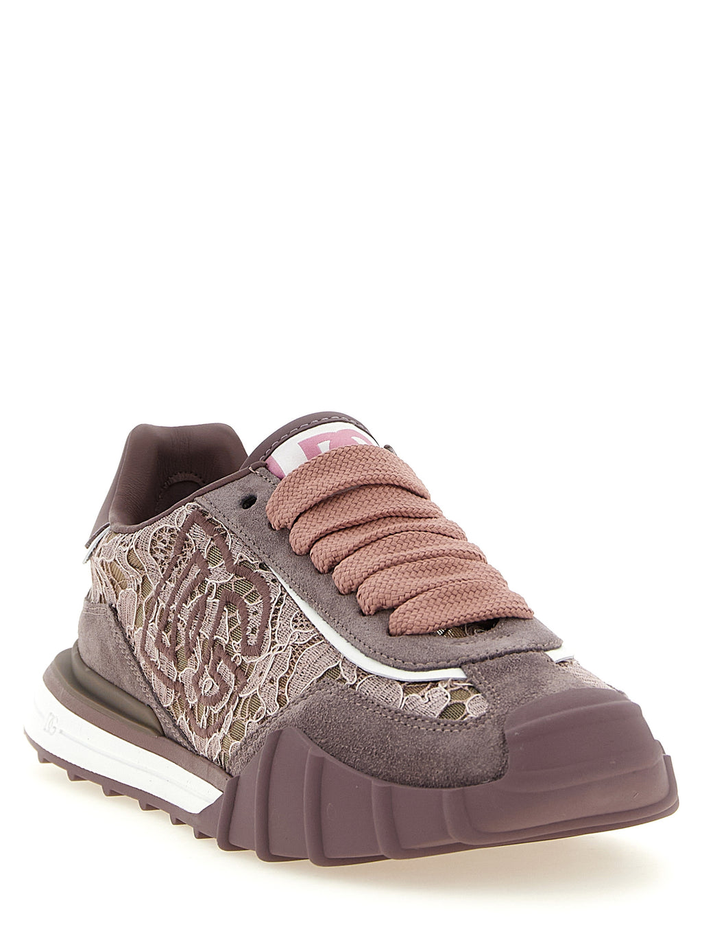 Dolce & Gabbana Lilafarbene Sneaker aus Leder