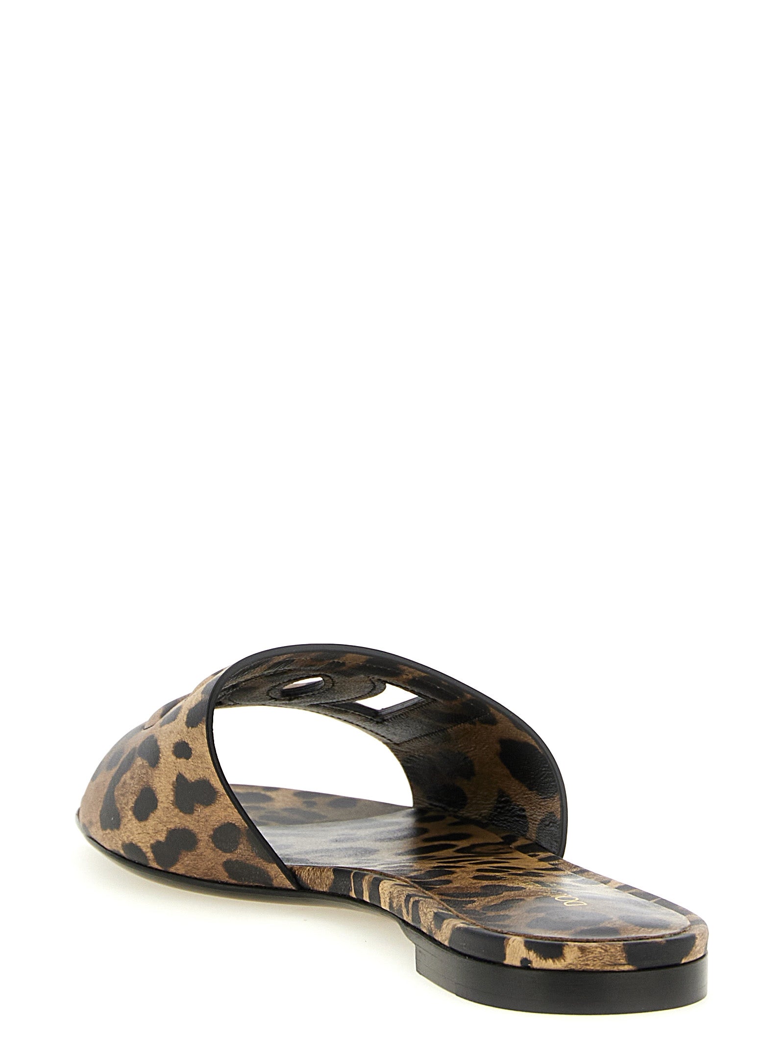 Dolce & Gabbana Braune Kalbsleder-Pantoletten