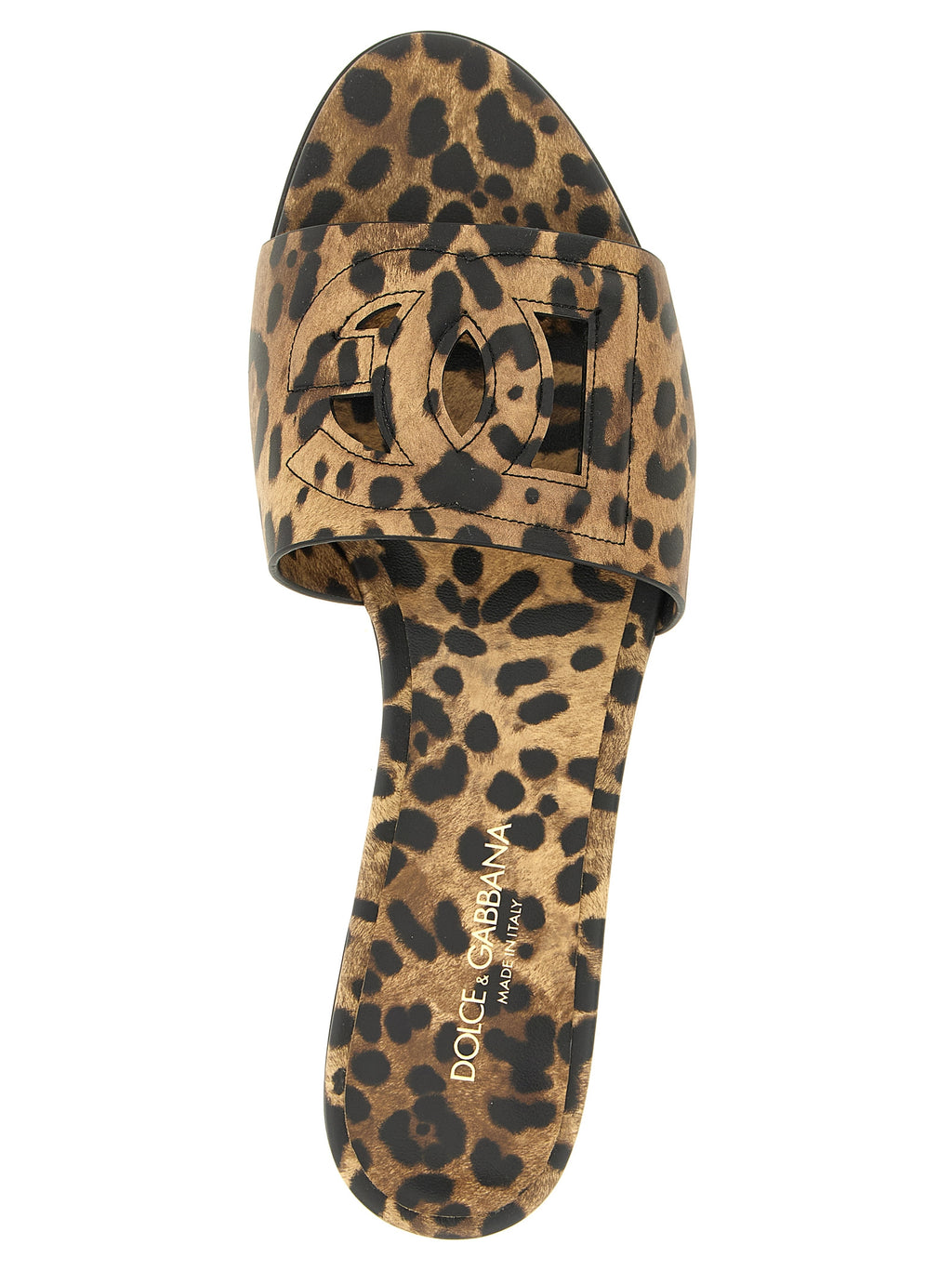 Dolce & Gabbana Braune Kalbsleder-Pantoletten