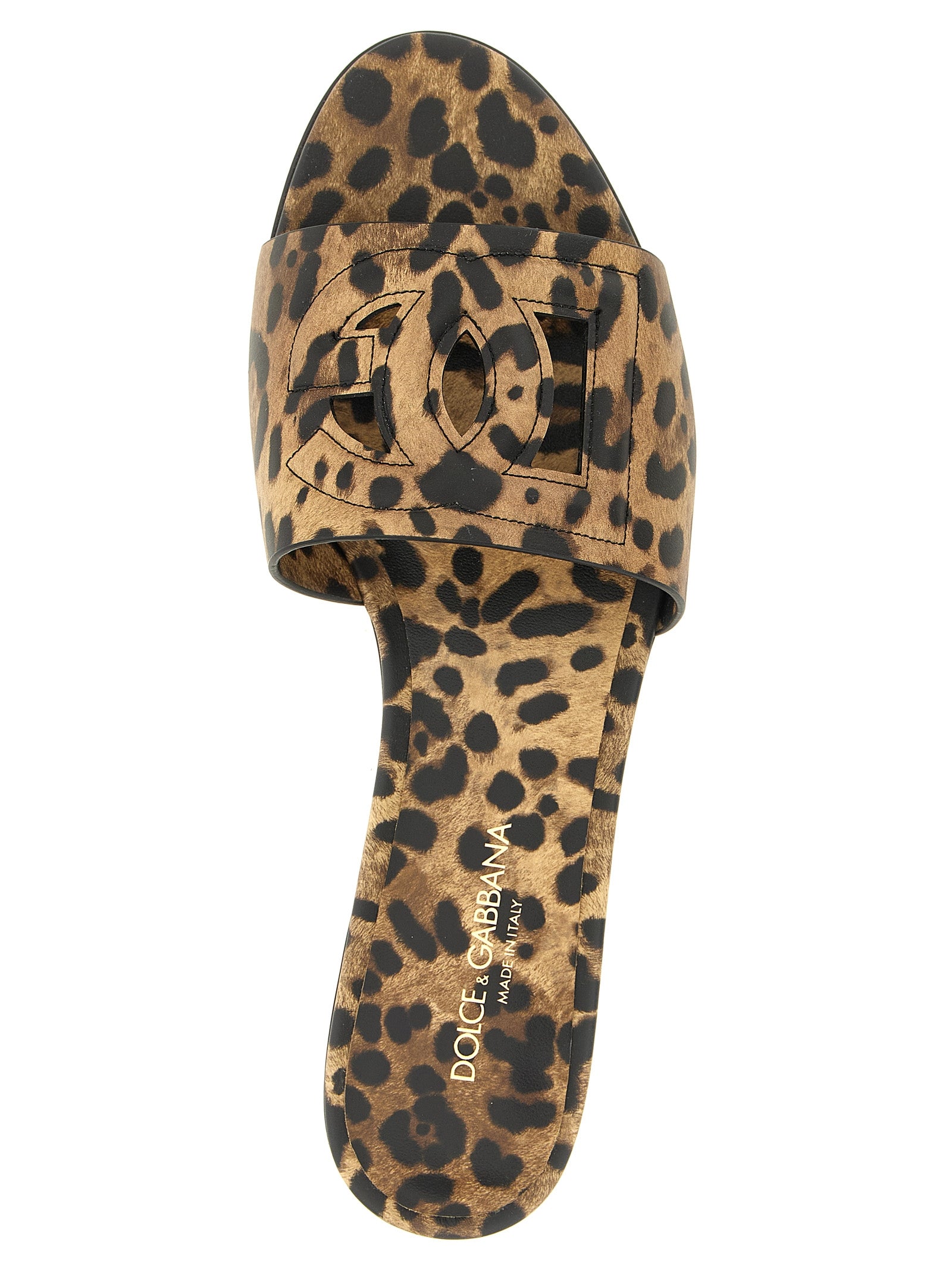 Dolce & Gabbana Braune Kalbsleder-Pantoletten