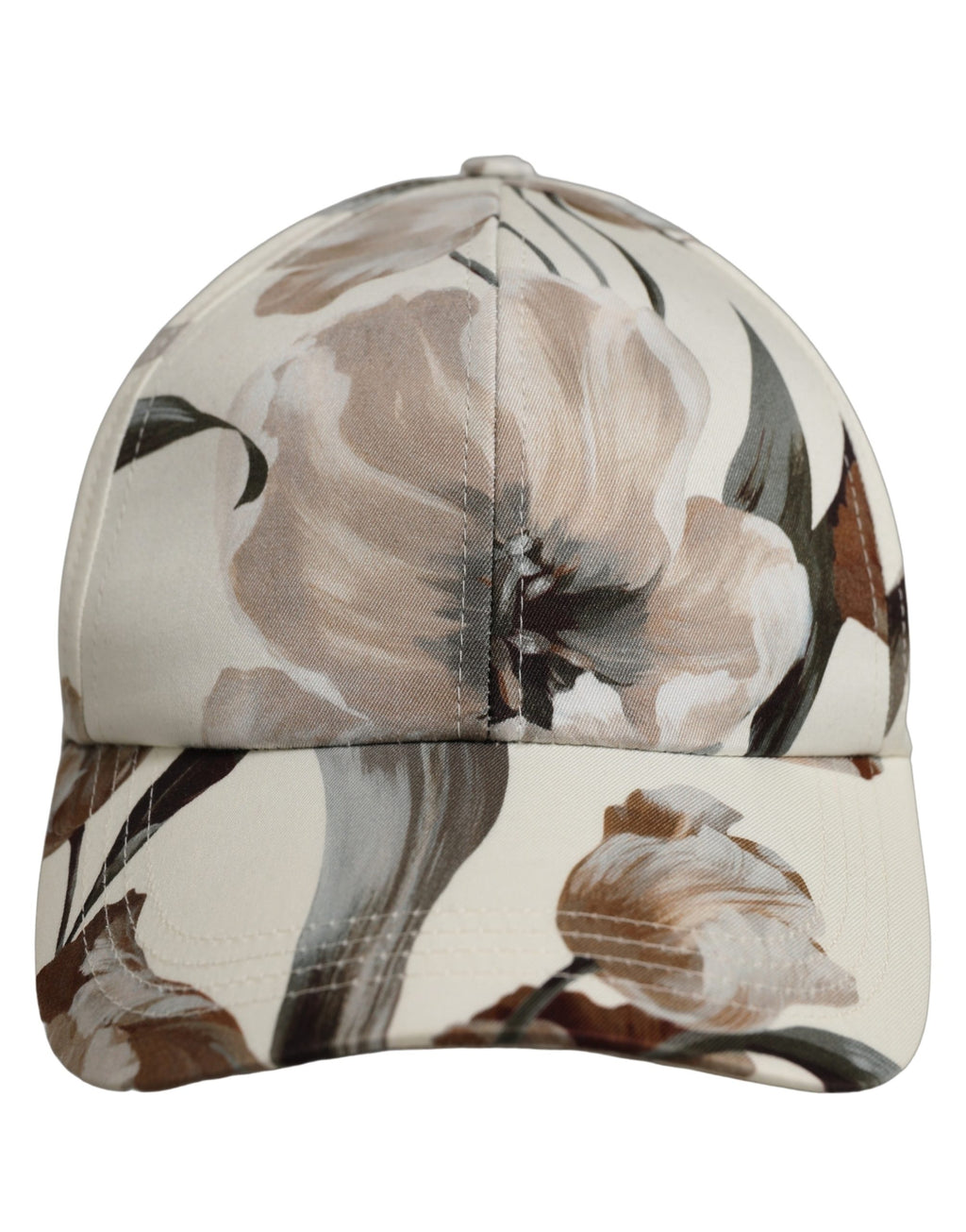 Dolce & Gabbana Men Beige Floral Cotton Baseball Capello Hat