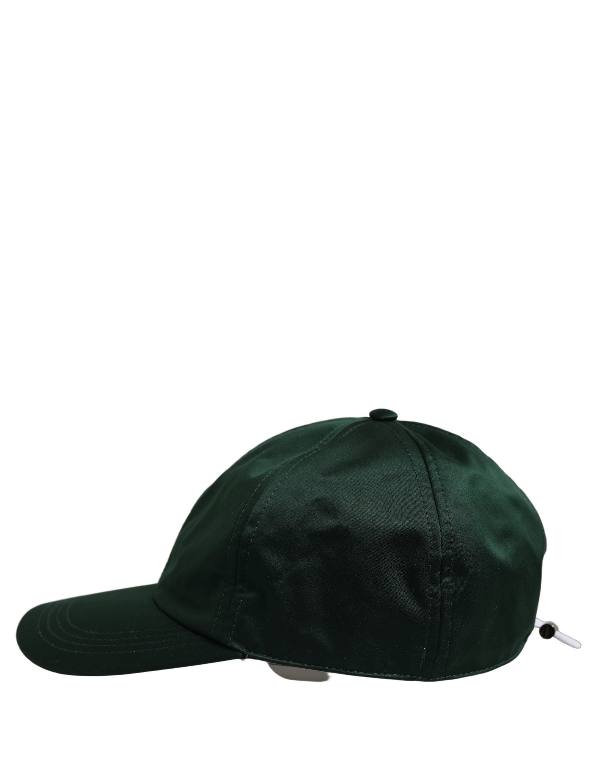 Dolce & Gabbana Men Deep Green Cotton Baseball Cap 6 Panels Hat