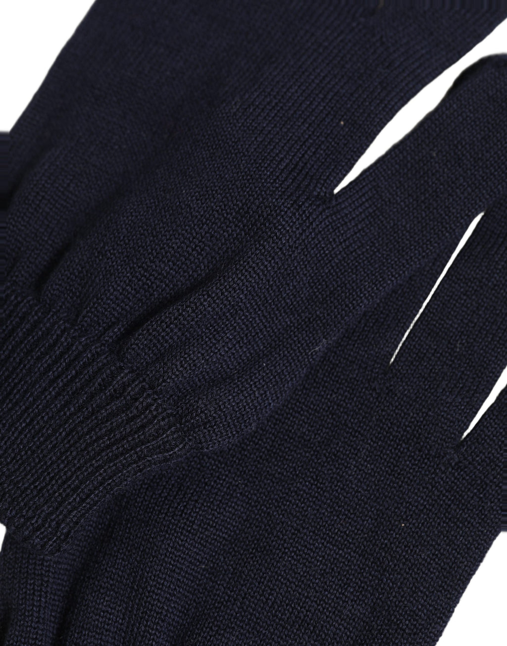 Dolce & Gabbana Men Dark Blue Cashmere Knitted Winter Gloves