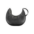 Sac à main noir en polyester pour femme de la marque Calvin Klein, visible avec détails élégants et design moderne.