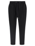 Pantalons décontractés en coton noir de Dolce & Gabbana, style casual, avec coupe confortable et détails élégants.