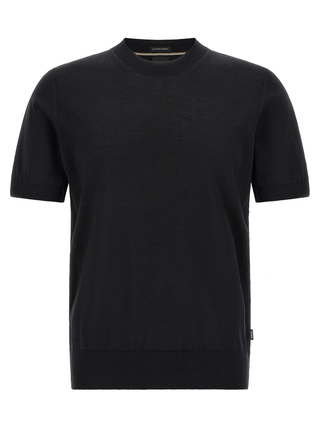 Hugo Boss Schwarzes T-Shirt aus Schurwolle