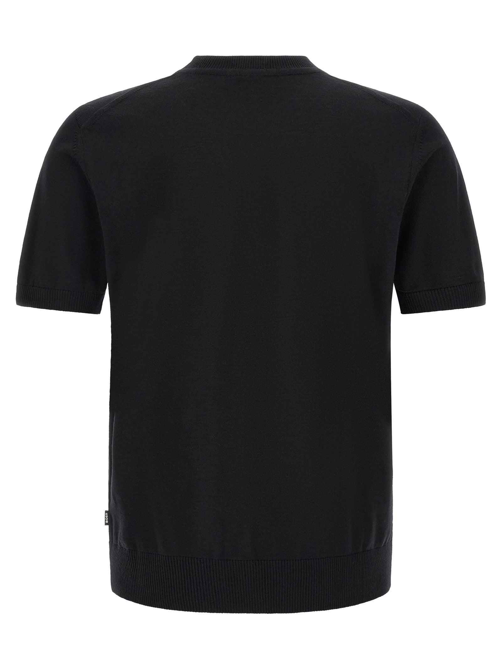 Hugo Boss Schwarzes T-Shirt aus Schurwolle