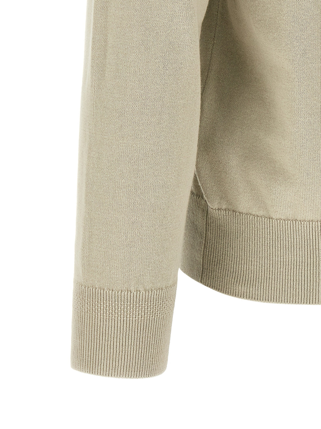 Cardigan en coton beige de la marque Hugo Boss, douceur et élégance pour un style décontracté.
