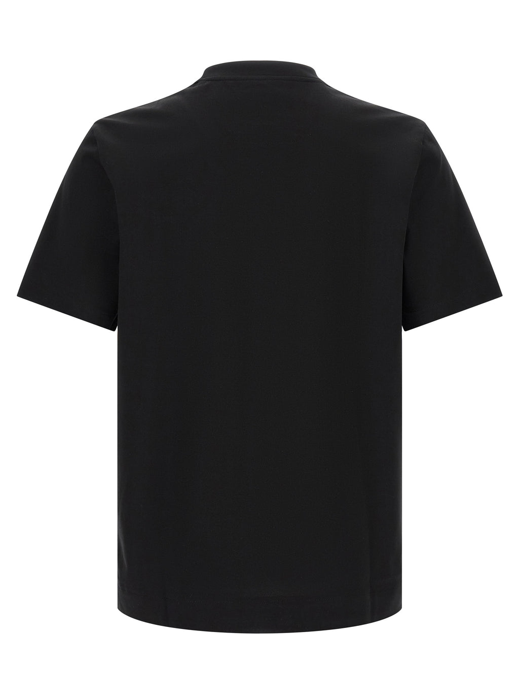 T-shirt noir en coton de la marque Hugo Boss, coupe classique avec logo discret sur la poitrine.