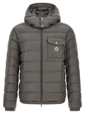 Moncler Gray Polyamide Full-Length Jacket