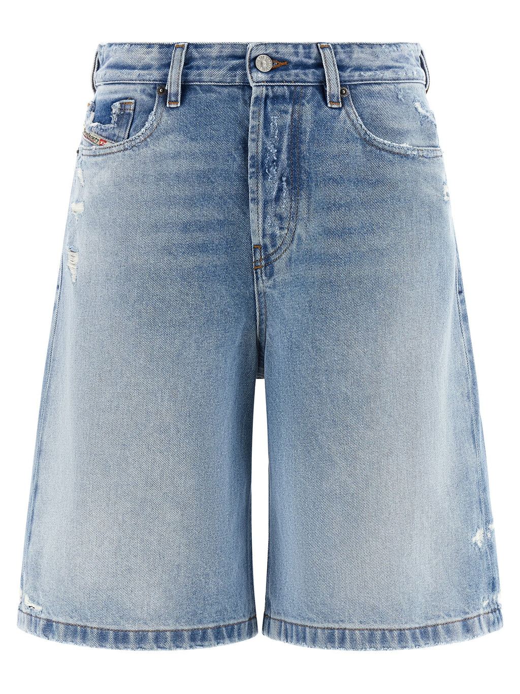 Diesel Blue Cotton Bermuda Shorts