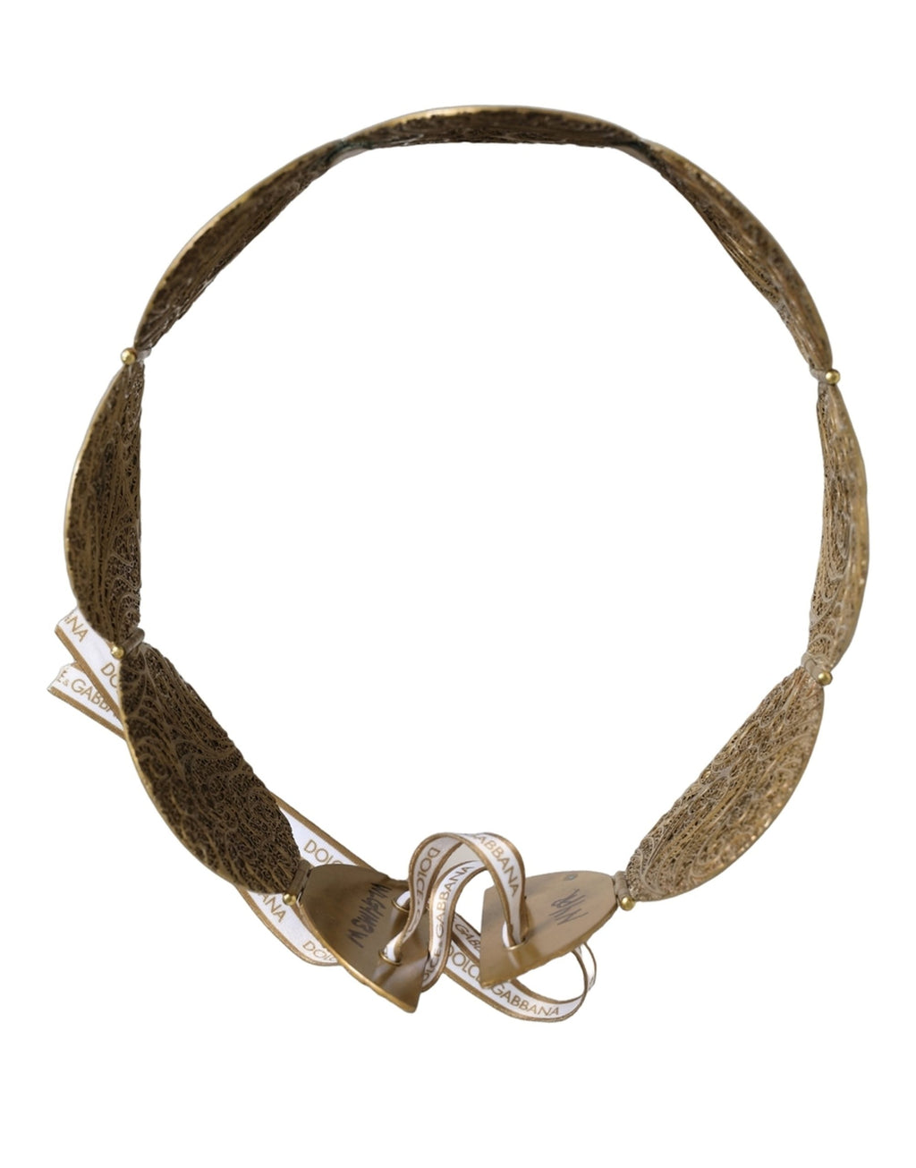 Dolce & Gabbana Gold Tone Brass Coin Metal Waist Cintura Belt
