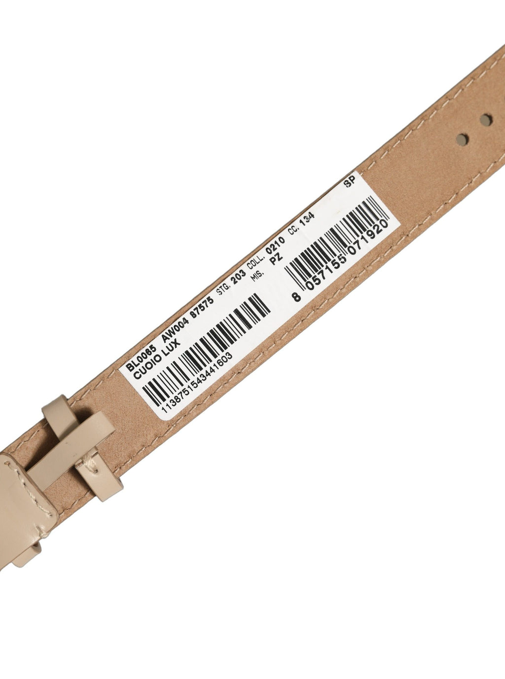 Dolce & Gabbana Beige Calfskin Leather Gold Buckle Belt Strap Bracelet