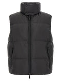 Veste sans manches en polyester noir de Dsquared², élégante et moderne, affichant un style épuré et tendance.