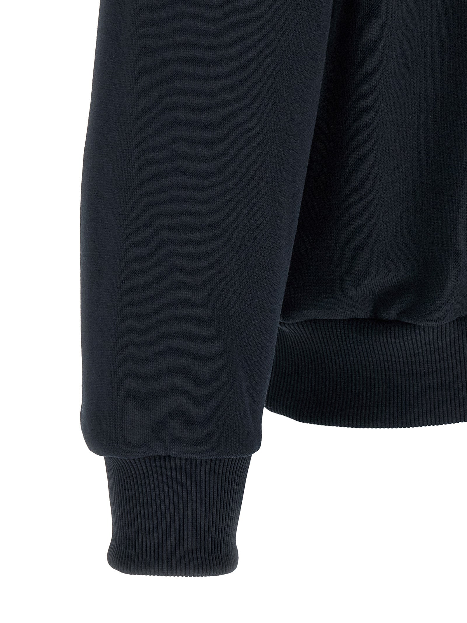 Sweatshirt en coton bleu Lacoste, style décontracté, avec logo crocodile sur la poitrine, vue de face.