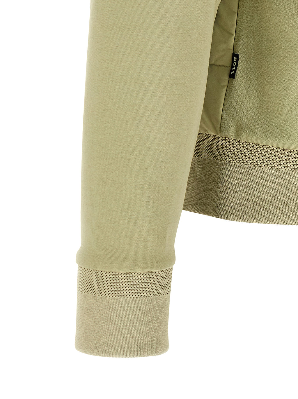 Sweatshirt bicolore en coton de la marque Hugo Boss, coupe décontractée avec logo discret sur la poitrine.