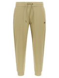 Pantalons de jogging beige en coton de Hugo Boss, vêtements de sport pour homme, avec une coupe décontractée et confortable.