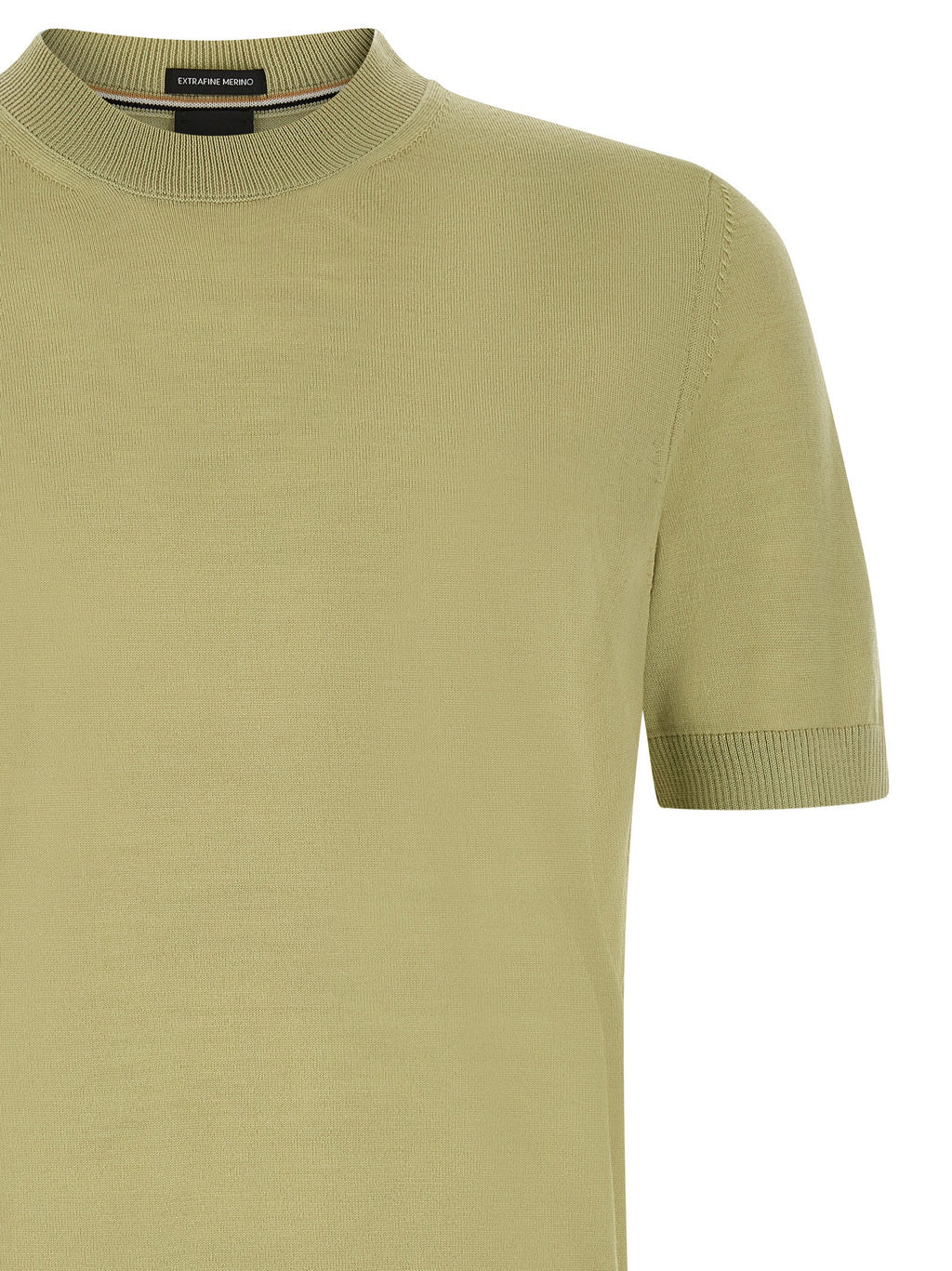 Hugo Boss Bicolor-T-Shirt aus Schurwolle