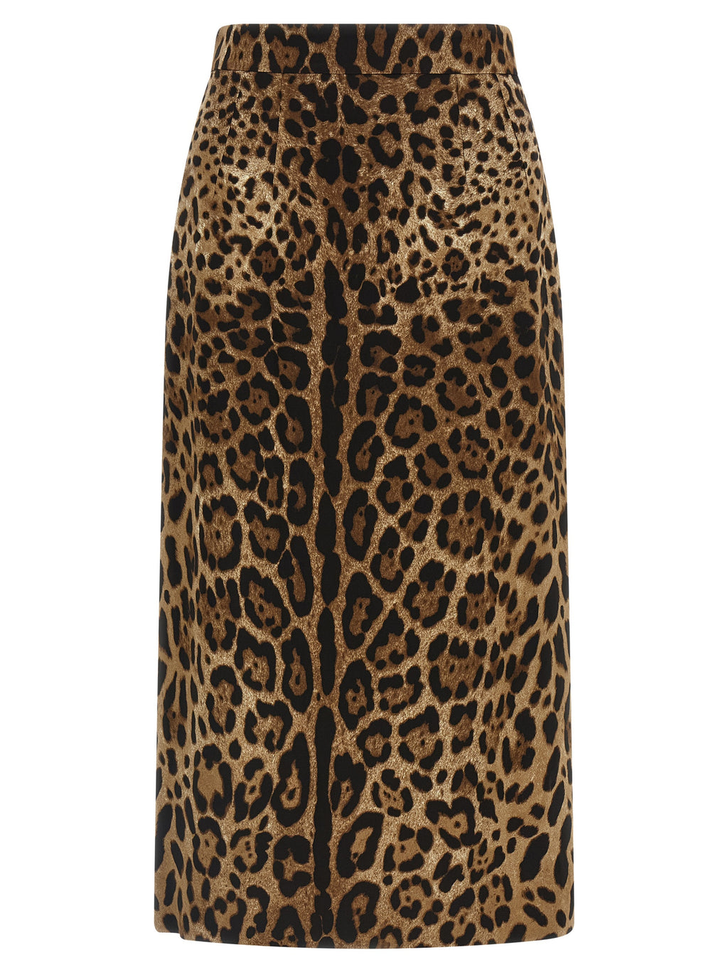 Jupe midi en viscose marron de Dolce & Gabbana, élégant vêtement féminin avec coupe fluide et détail sophistiqué.