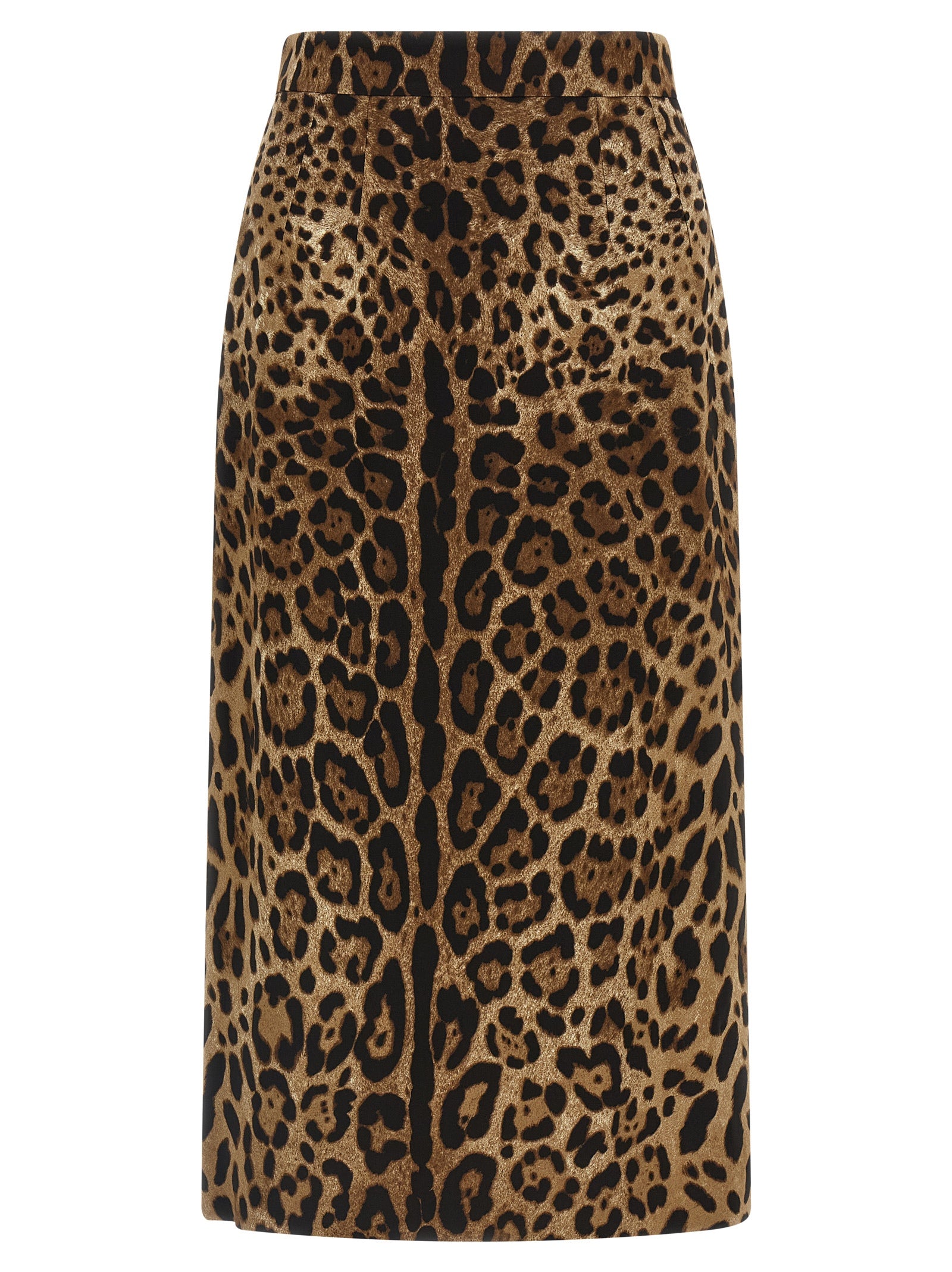 Jupe midi en viscose marron de Dolce & Gabbana, élégant vêtement féminin avec coupe fluide et détail sophistiqué.