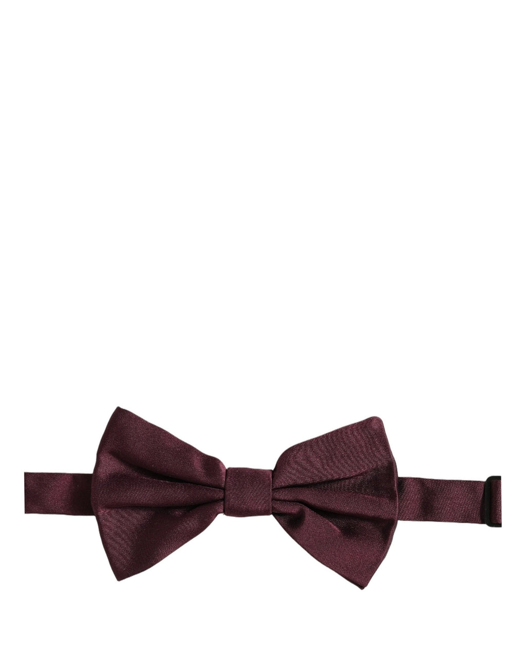 Dolce & Gabbana Men Maroon 100% Silk Adjustable Neck Papillon Bow Tie