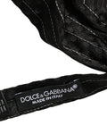 Dolce & Gabbana Men Black Pinstripe Silk Adjustable Neck Papillon Bow Tie
