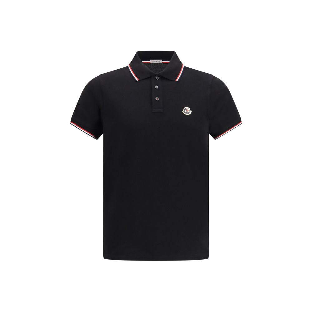 Moncler Black Cotton Polo Shirt
