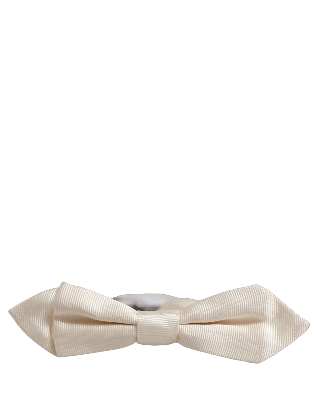 Dolce & Gabbana Men White 100% Silk Adjustable Neck Papillon Bow Tie