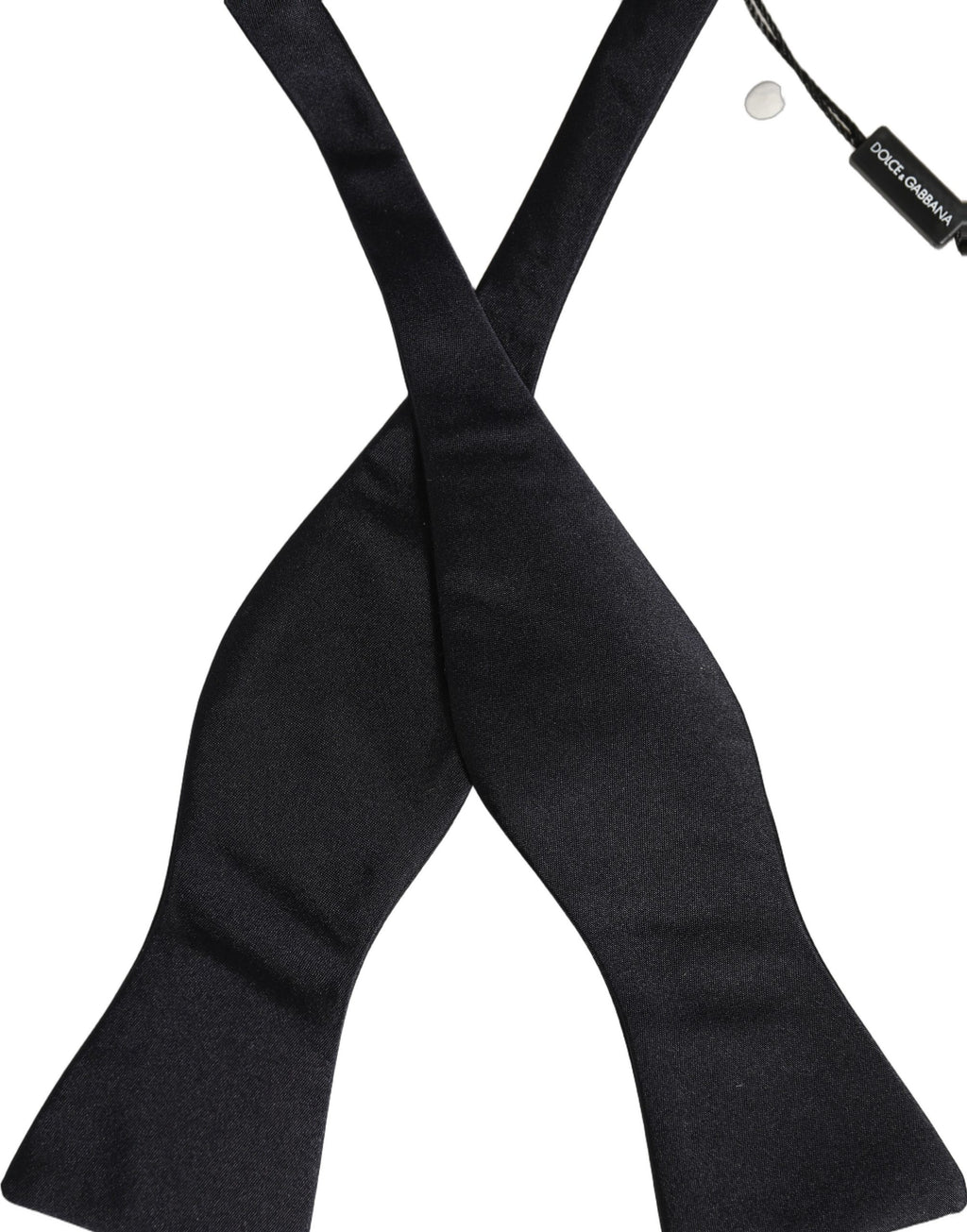 Dolce & Gabbana Men Dark Blue 100% Silk Adjustable Neck Papillon Bow Tie