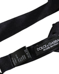 Dolce & Gabbana Men Dark Blue 100% Silk Adjustable Neck Papillon Bow Tie