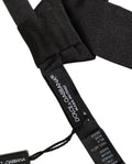 Dolce & Gabbana Men Black 100% SIlk Adjustable Neck Papillon Bow Tie