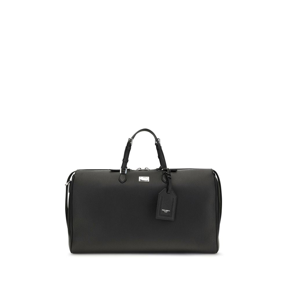 Sacoche en cuir de veau noir Dolce & Gabbana Bos Taurus, élégant et sophistiqué pour homme.