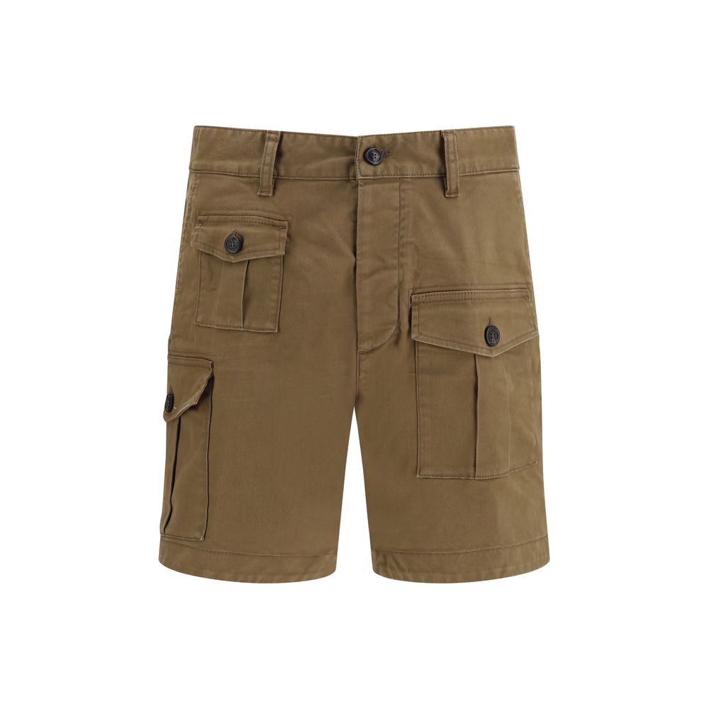 Dsquared² Bermuda-Shorts aus brauner Baumwolle