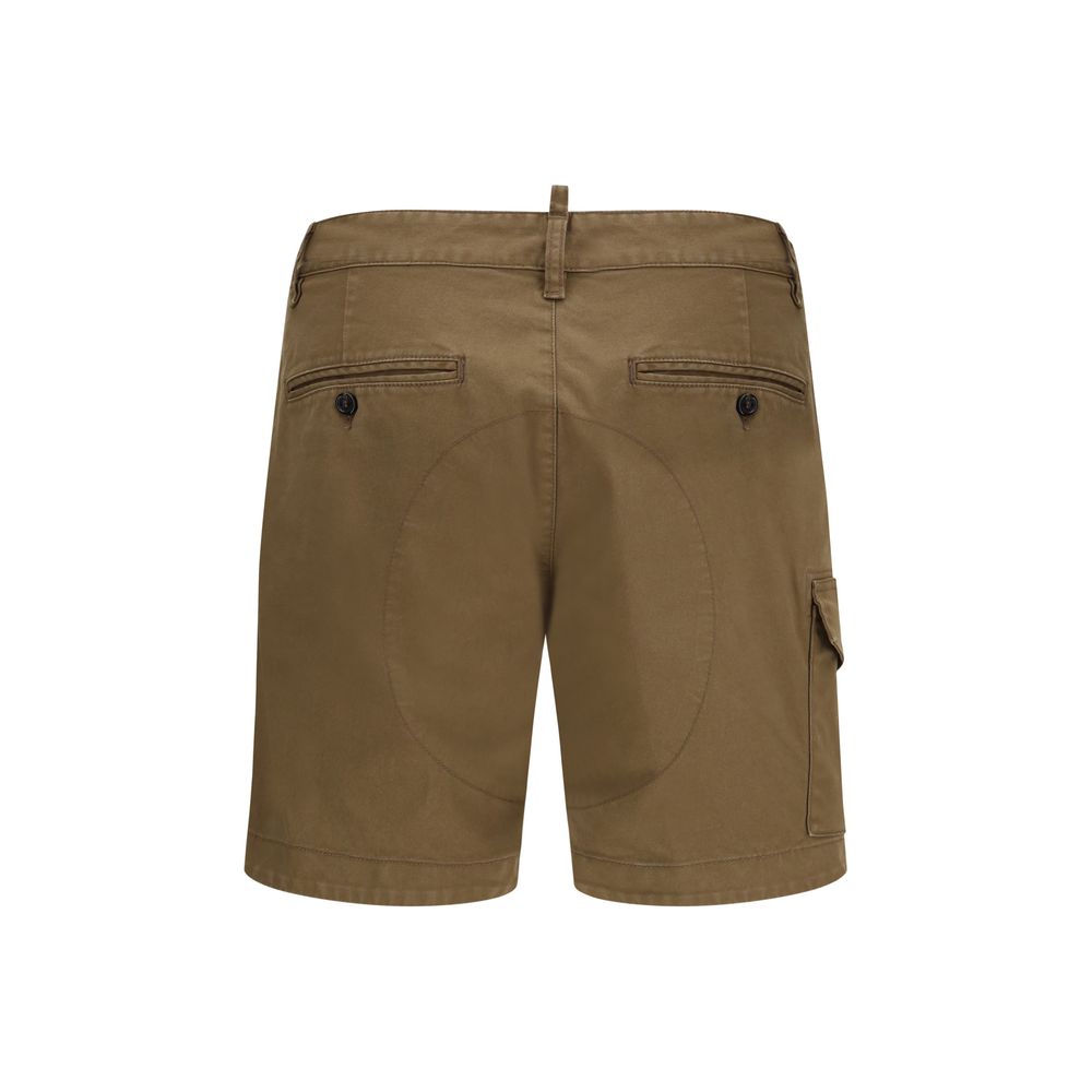 Dsquared² Bermuda-Shorts aus brauner Baumwolle