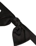 Dolce & Gabbana Men Black 100% SIlk Adjustable Neck Papillon Bow Tie