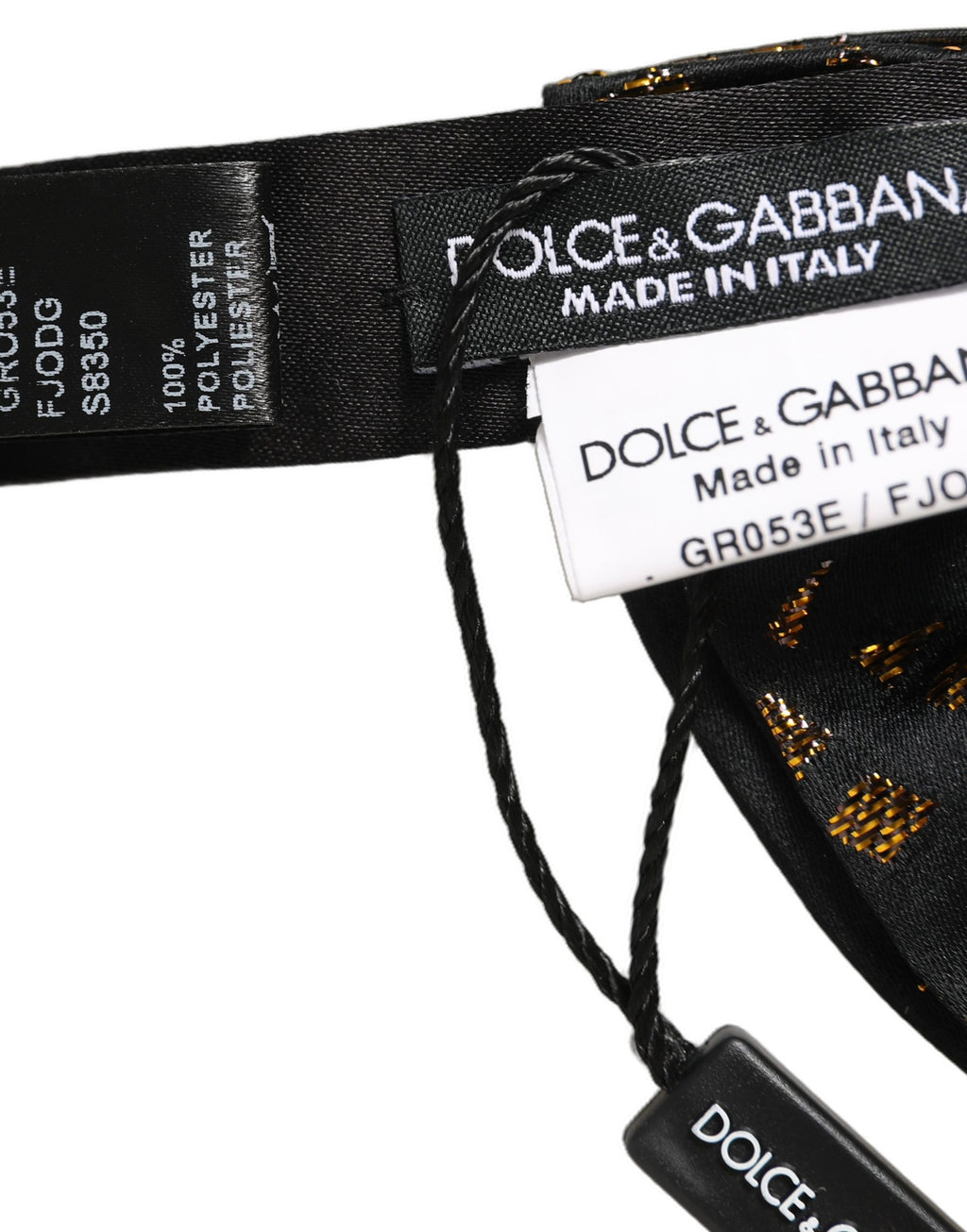 Dolce & Gabbana Dark Gray Speckle Pattern Adjustable Neck Papillon Bow Tie