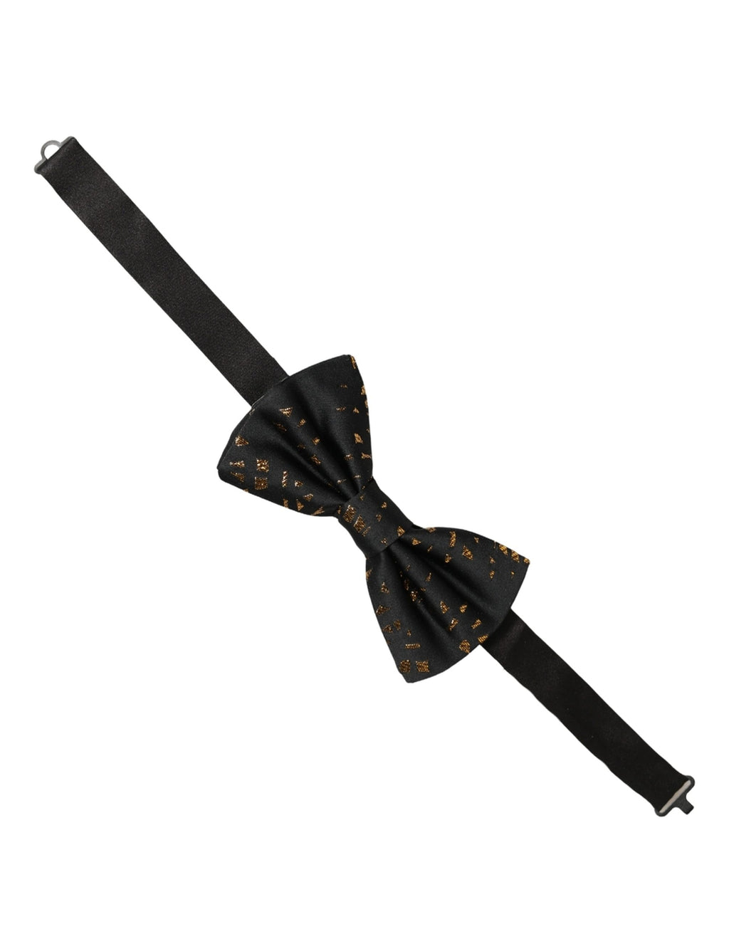Dolce & Gabbana Dark Gray Speckle Pattern Adjustable Neck Papillon Bow Tie